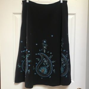 Silk land Aline Paisley Skirt sz 10